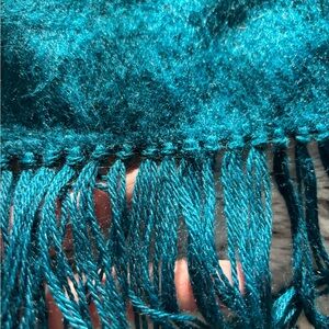 Chic Teal Fringe Wrap